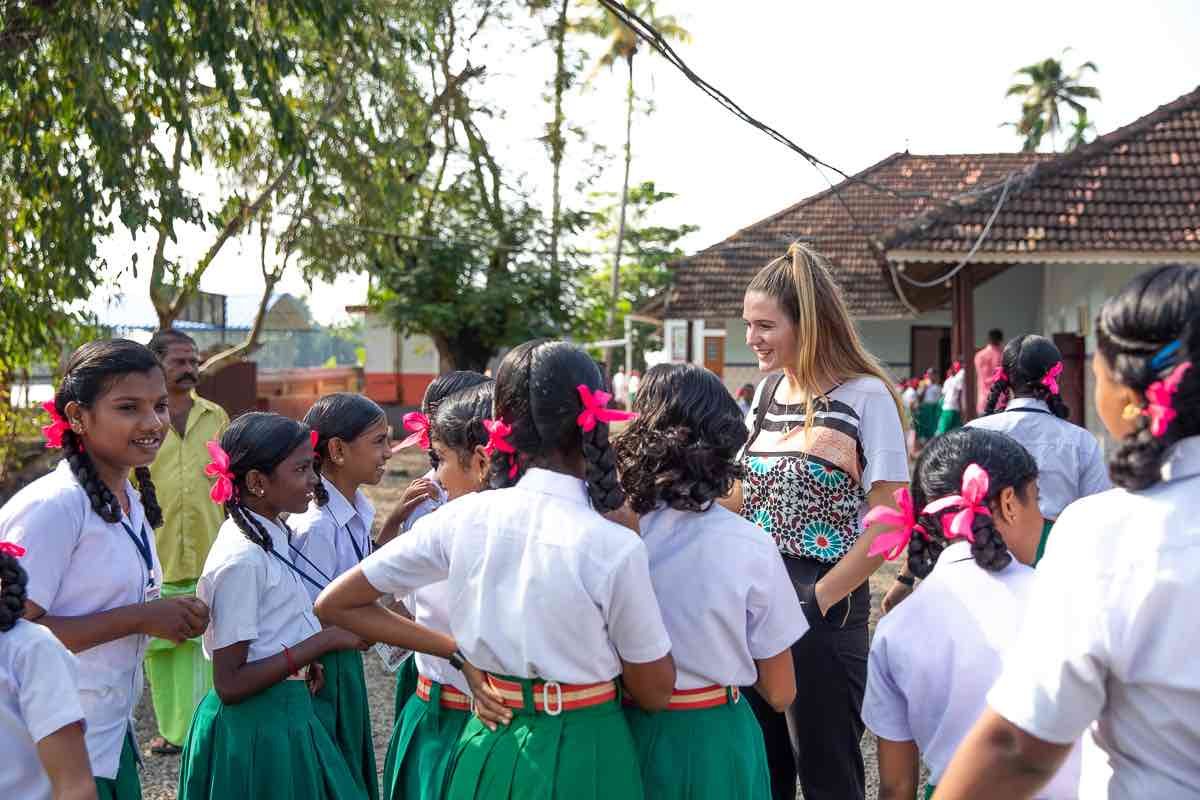 Kerala houseboat tour to visit schools in Alleppey