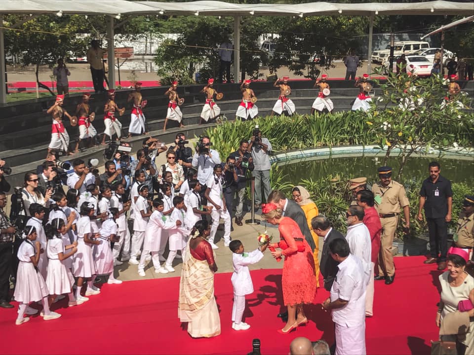 King Willem-Alexander & Queen Maxima of The Netherlands in welcoming ceremony kerala