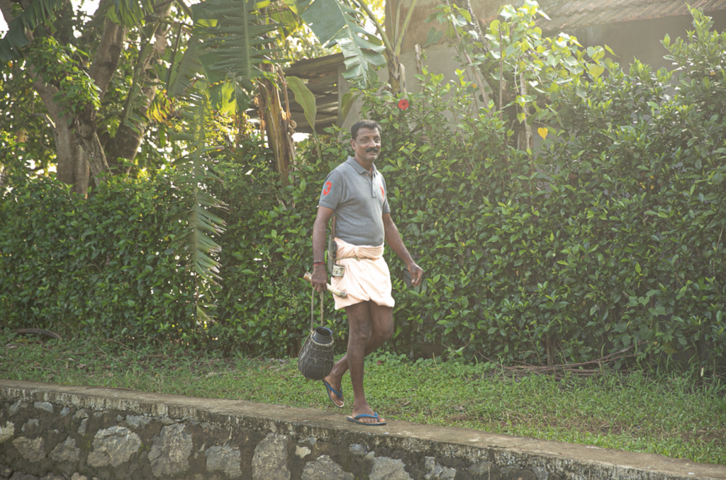 Toddy tapper in Alleppey