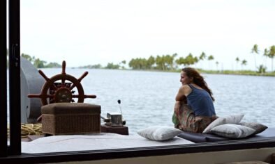 Kerala backwaters in monsoon season